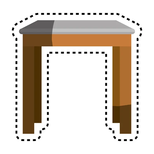 Kuchyňský stůl dřevěné ikona — Stockový vektor