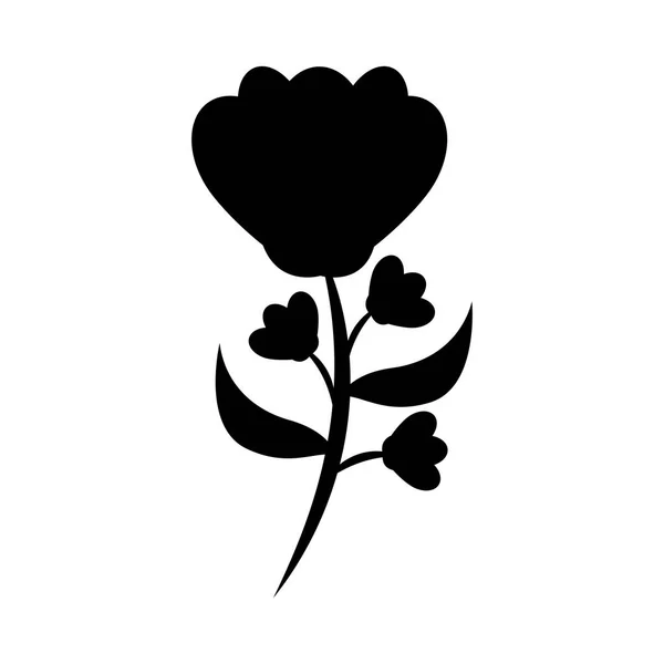 Roztomilý květ izolované ikona — Stockový vektor