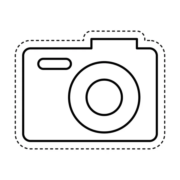 Cámara fotográfica icono aislado — Vector de stock