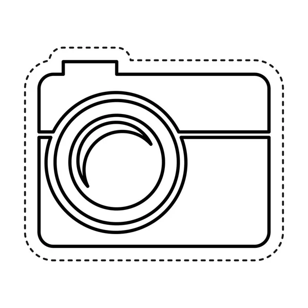 Cámara fotográfica icono aislado — Vector de stock