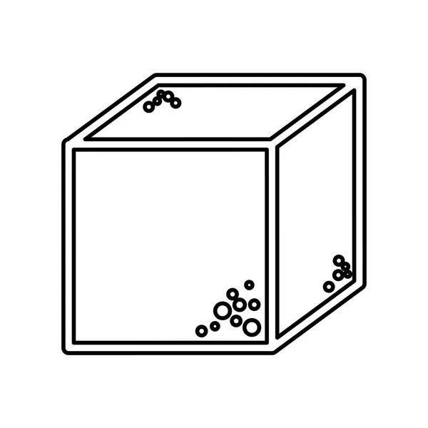 Sugar cube sweet icon — Stock Vector