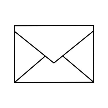 Zarf posta izole simgesi