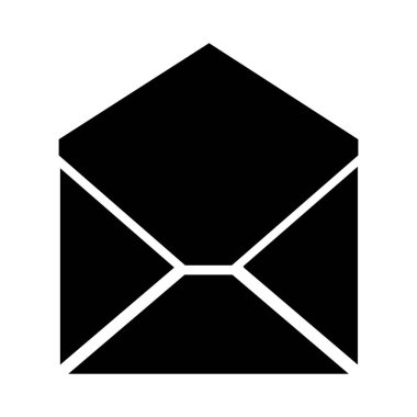 Zarf posta izole simgesi