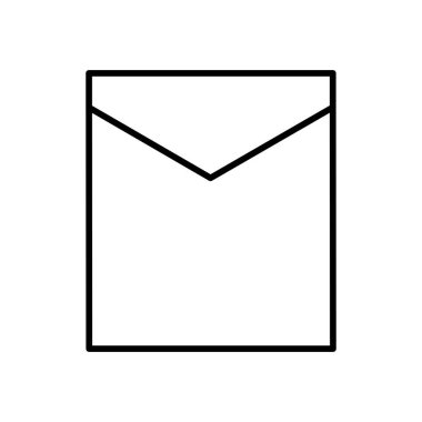 Zarf posta izole simgesi