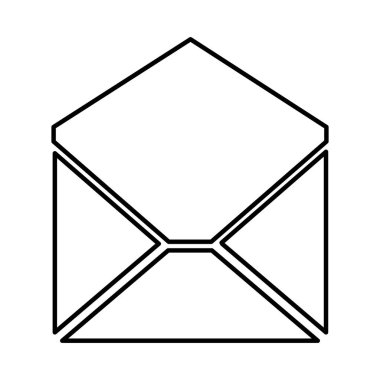 Zarf posta izole simgesi