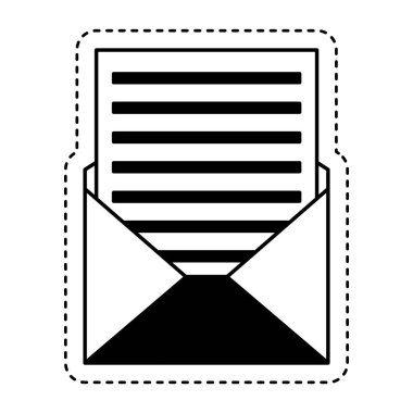 Zarf posta izole simgesi