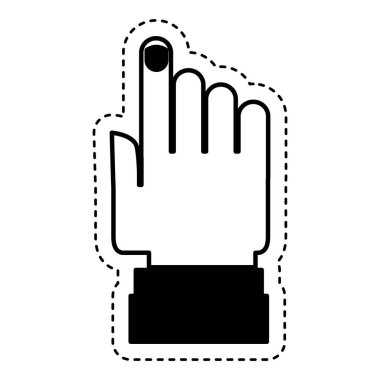 el insan dizin izole simgesi