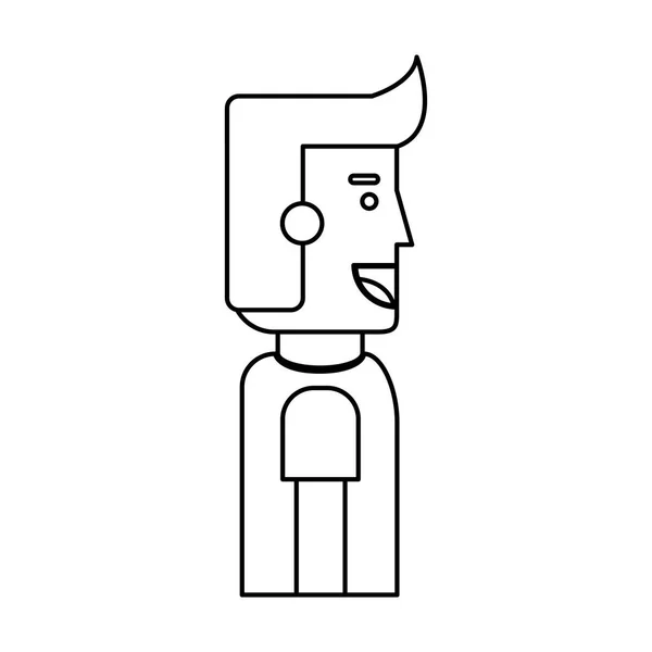 Молодий чоловік аватар персонаж — стоковий вектор