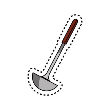 çorba kaşık mutfak aracı izole simgesi