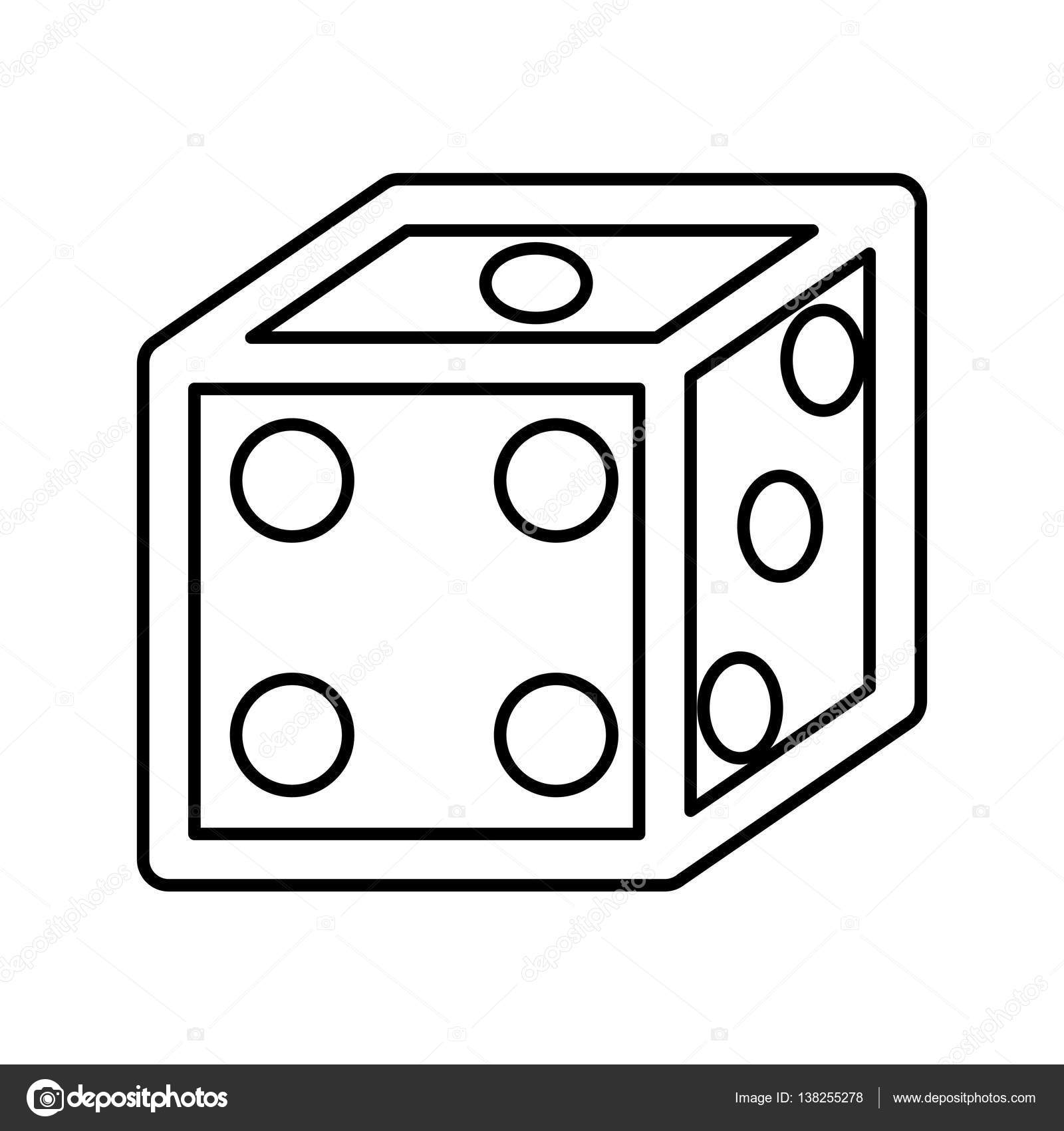 Изолированный Значок Игры В Кости Векторное Изображение ©yupiramos.