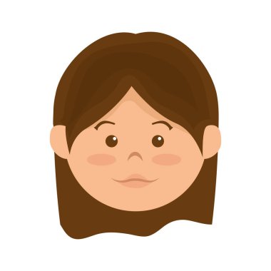 kadın avatar karakteri izole edilmiş simge