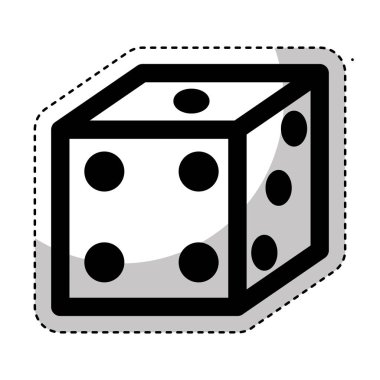 zar oyunu izole simgesi