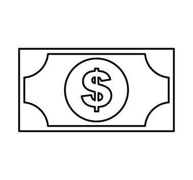 Bill Doları izole simgesi