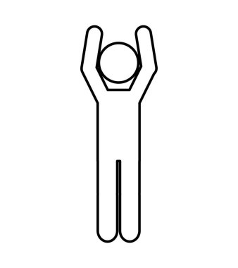 insan figürü izole simgesi