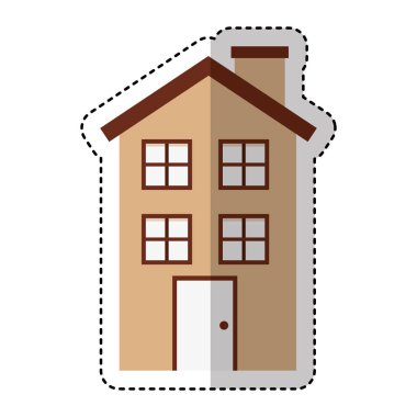 Dış cephe bina izole simgesi