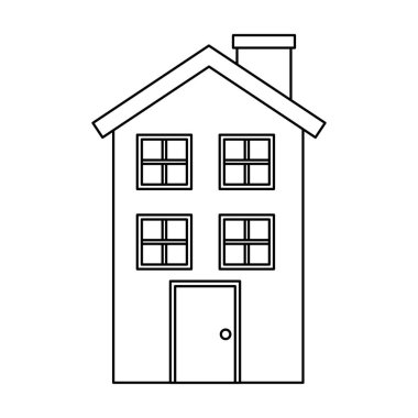 Dış cephe bina izole simgesi