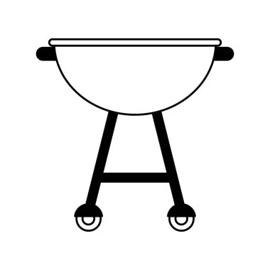 mangal barbekü izole simgesi