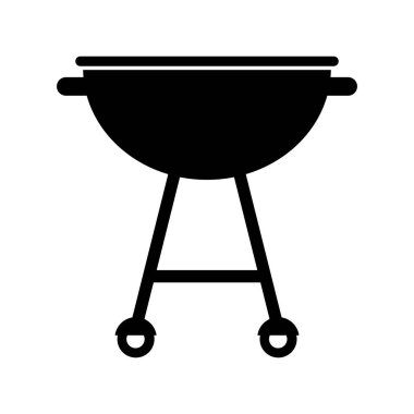 mangal barbekü izole simgesi