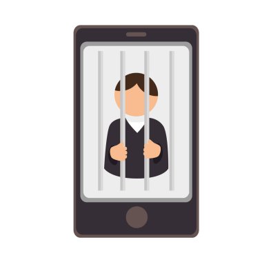 Adalet app izole simgesi ile Smartphone aygıtı