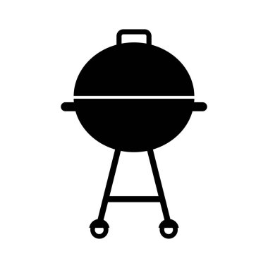 mangal barbekü izole simgesi