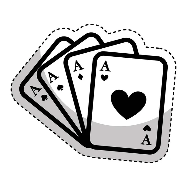 Poker card isolated icon — Stock Vector
