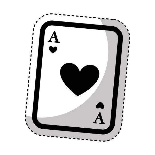Carte de poker icône isolée — Image vectorielle