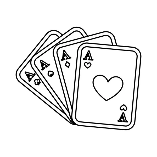 Carte de poker icône isolée — Image vectorielle