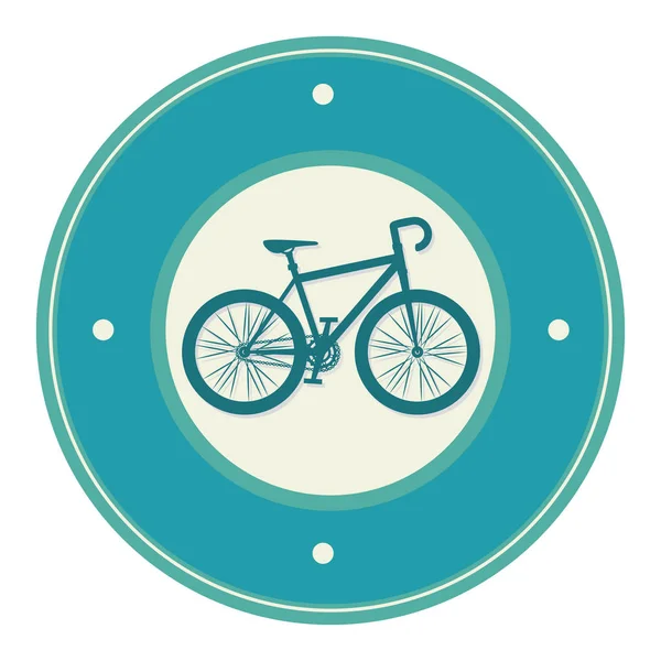 Fiets voertuig geïsoleerde pictogram — Stockvector