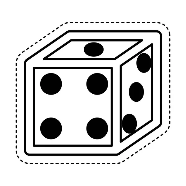 Dice game isolated icon — Stock Vector