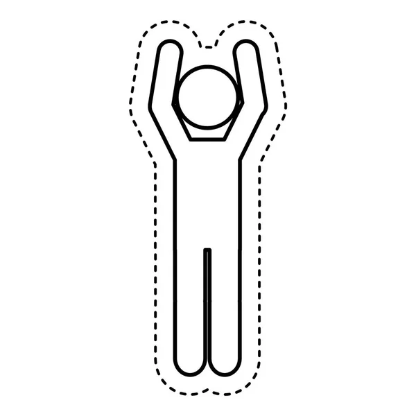 Figure humaine icône isolée — Image vectorielle