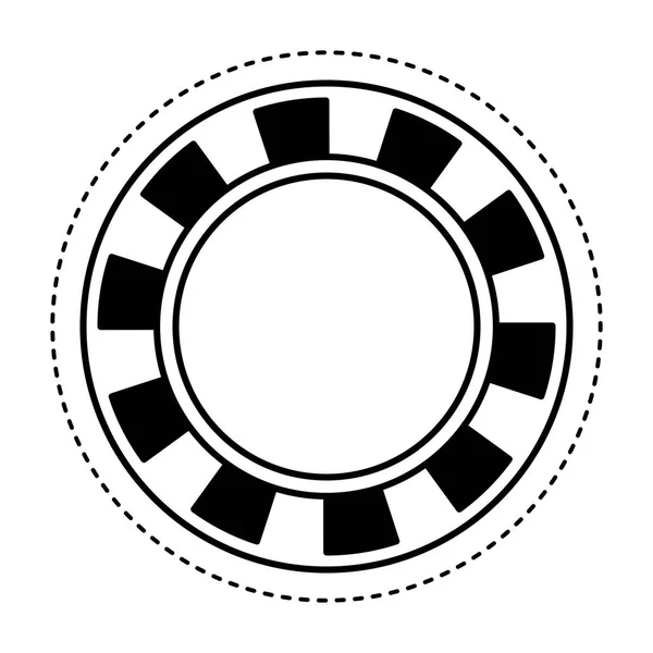 Coin casino isolated icon — Stock Vector