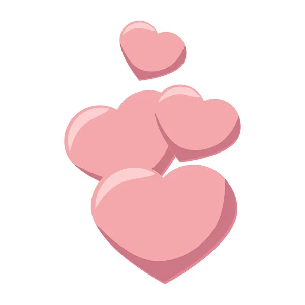 Ikona karta miłość serca — Wektor stockowy