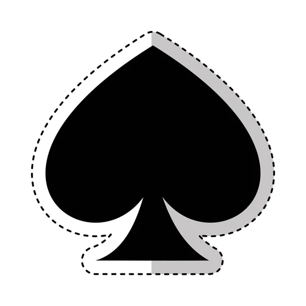 Ás de poker ícone isolado — Vetor de Stock