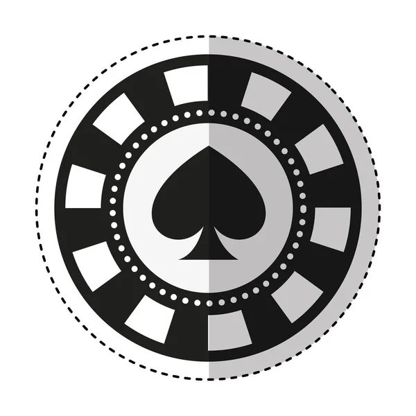 Mince kasino izolované ikona — Stockový vektor