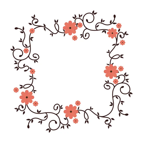 Décoration de carte d'amour floral — Image vectorielle