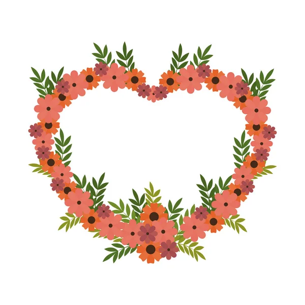 Décoration de carte d'amour floral — Image vectorielle