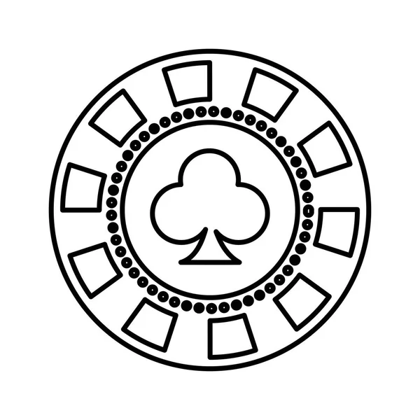 Moneda casino aislado icono — Vector de stock