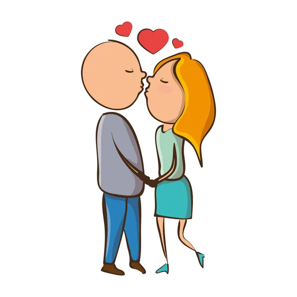 Icône de carte d'amour couple — Image vectorielle