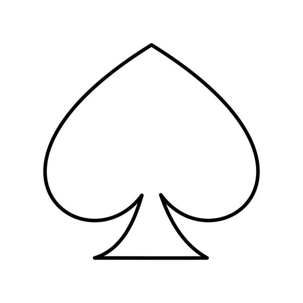 Ikona na białym tle ace Poker — Wektor stockowy