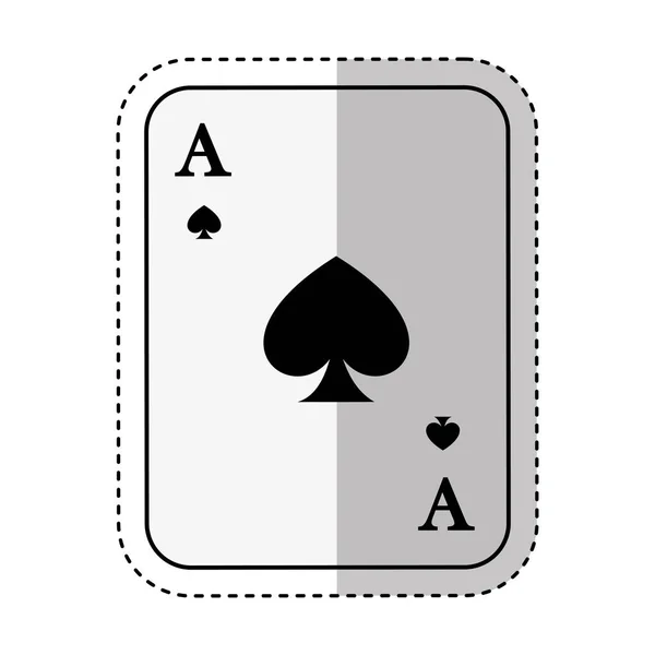 Poker kaart geïsoleerde icoon — Stockvector