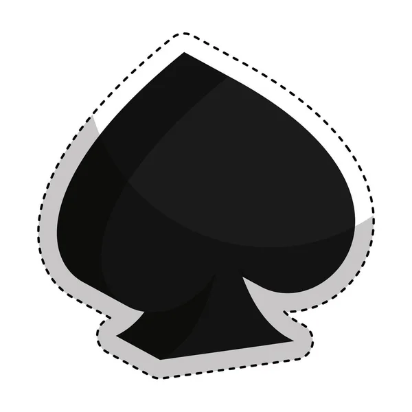 Poker ace geïsoleerde icoon — Stockvector