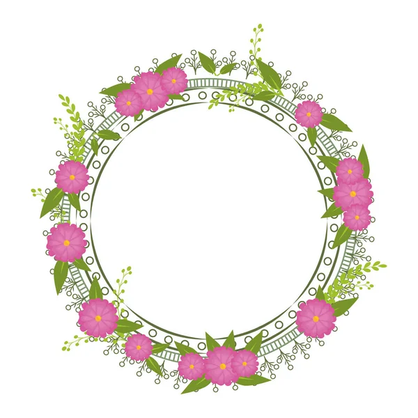 Blumen niedlich Rahmen dekorativ — Stockvektor