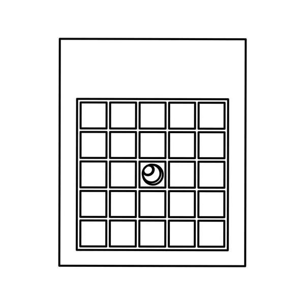 Bingo card isolated icon — Stock Vector