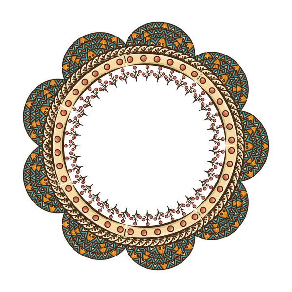 Mandala art decorative icon — Stock Vector