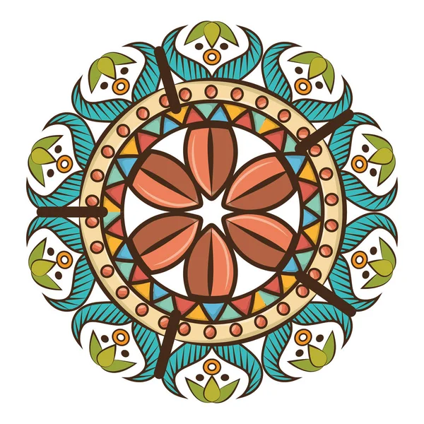マンダラ アートの装飾的なアイコン — ストックベクタ