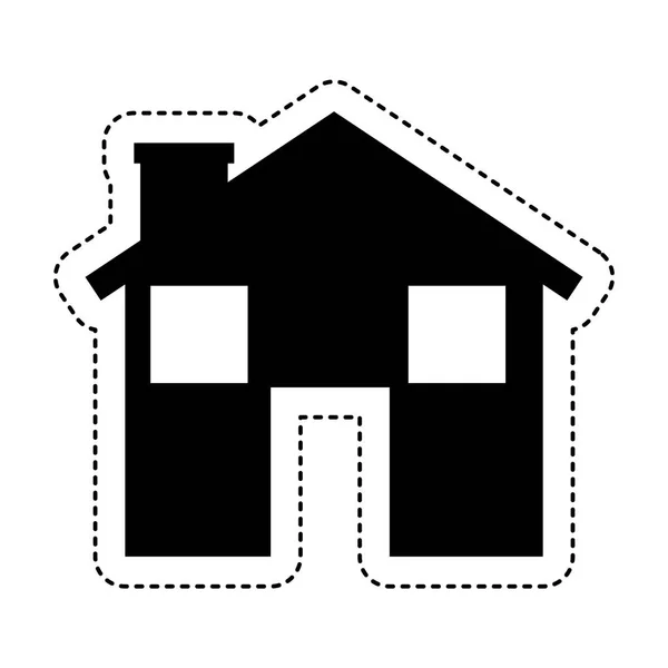 Exterior house isolated icon — Stock Vector