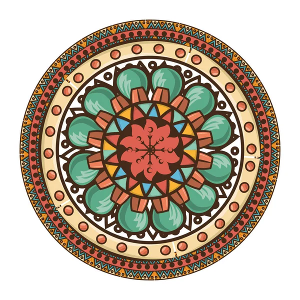 Mandala art decorative icon — стоковый вектор