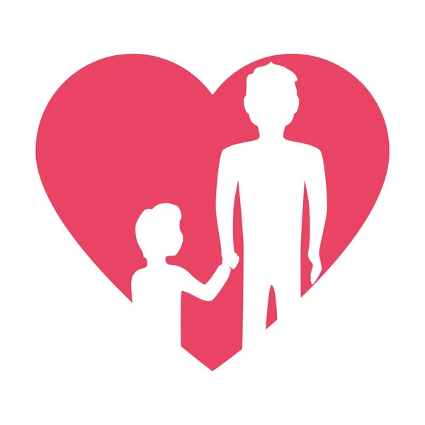 Herz-Vatertag-Symbol — Stockvektor