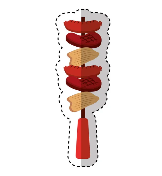 Ícone de fast food de rolo de carne — Vetor de Stock