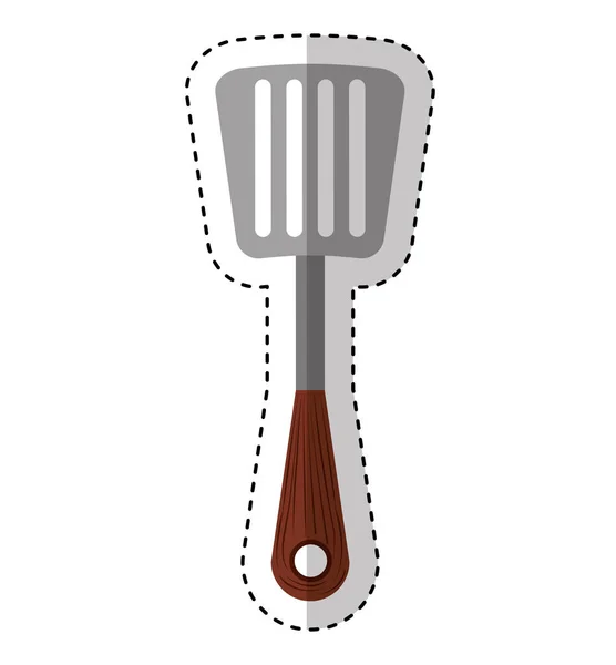 Outil spatule grill icône isolée — Image vectorielle